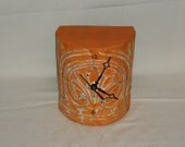 Half Round Orange ceiling tile Clock