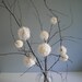First Snowfall - Winter White Puffy Flowers - Simple - Elegant - Real Tree twigs - White Wedding