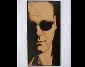 Tony Soprano woodburned wall decoration