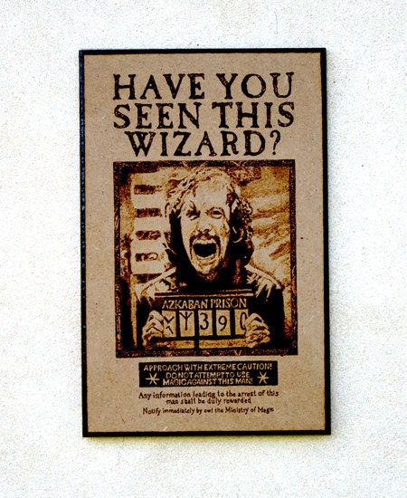Sirius Black wanted poster - Harry Potter woodburned art