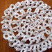 Battenburg Crocheted  Lace Doily, Medium Size