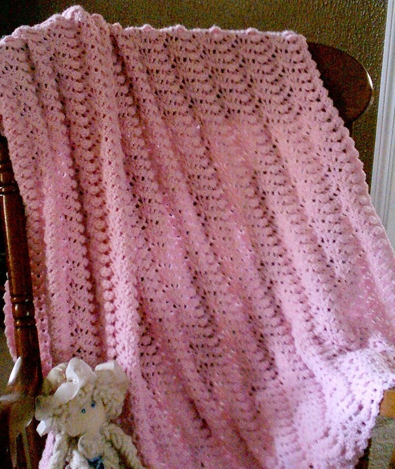 Pink Ruffle Afghan