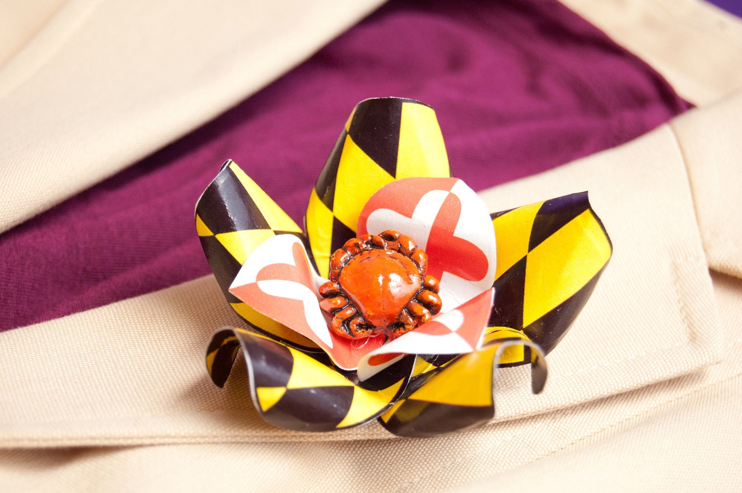 Baltimore Maryland Crab Lapel Pin Boutonniere