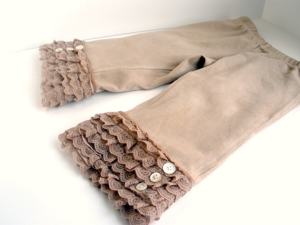 Girls Ruffled Lace Pants