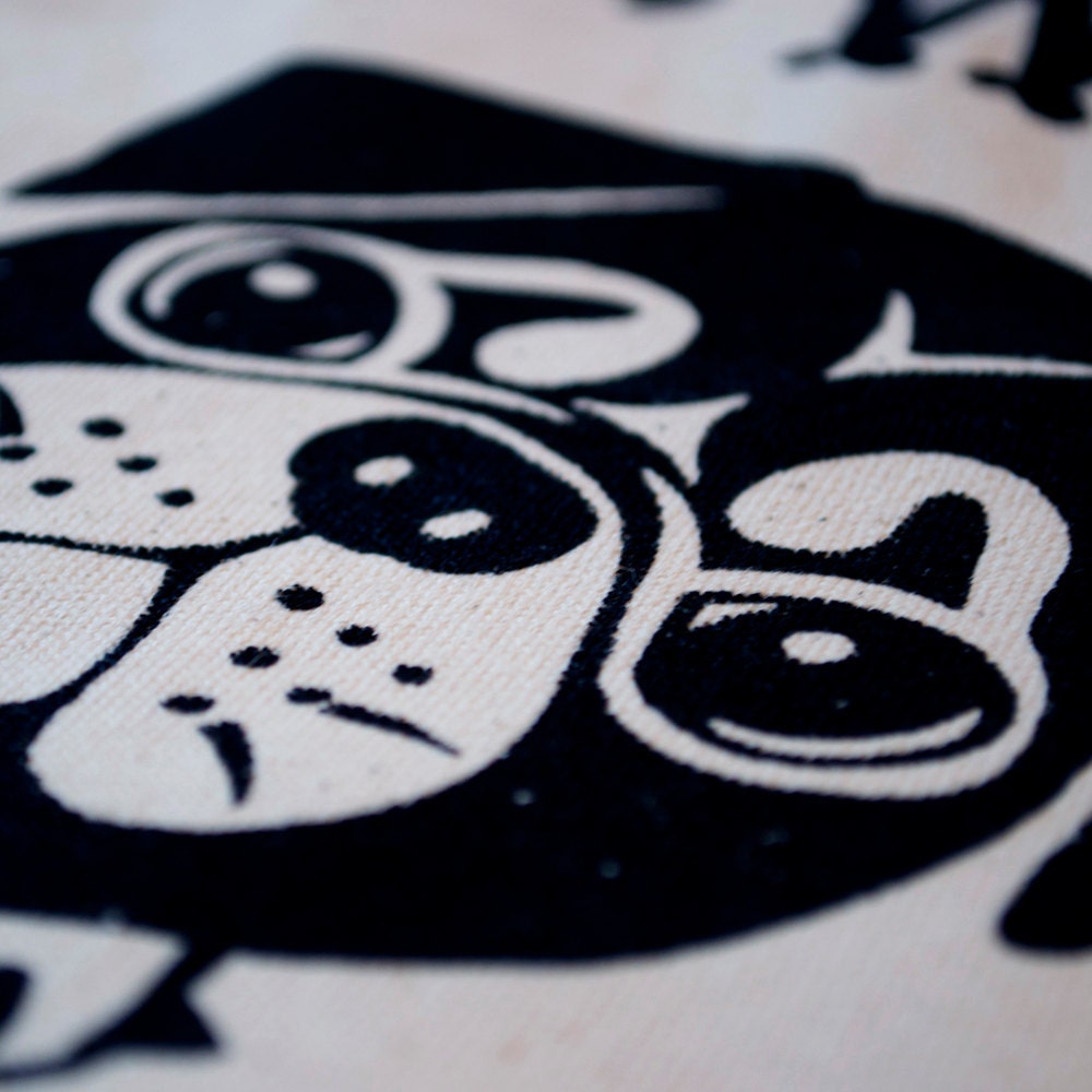 Pug Dog Tote Bag