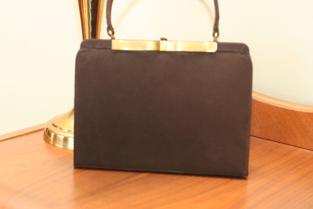 Vintage Brown Suede Palizzi Purse.