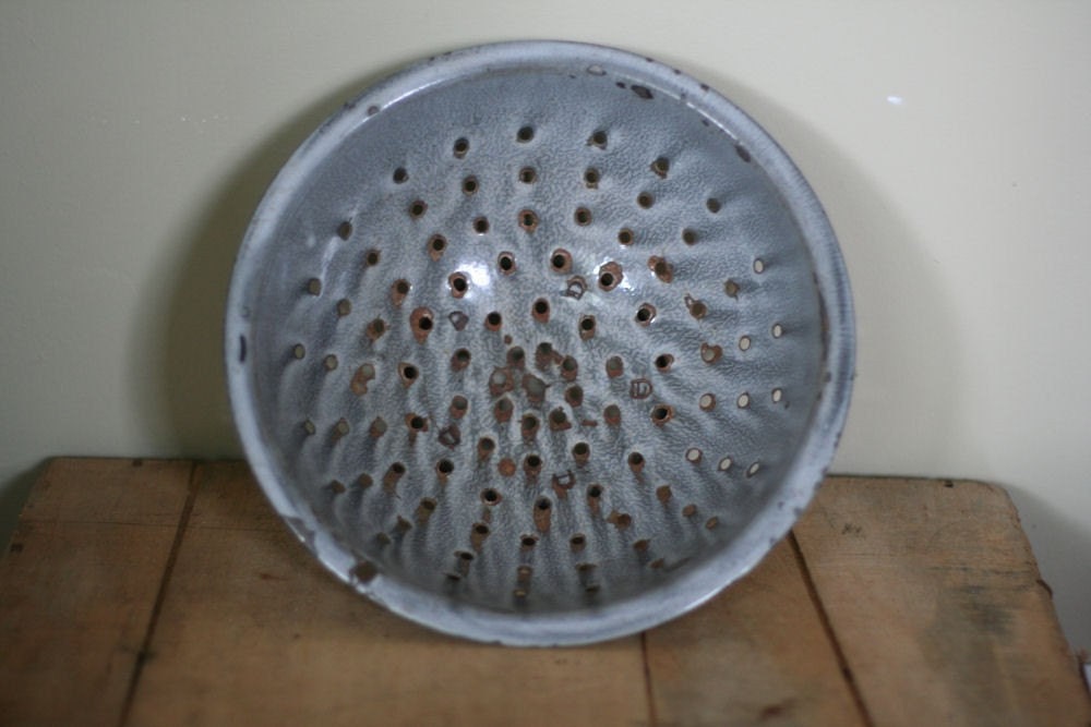 Vintage Enamel Colander