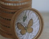 vintage butterfly coasters