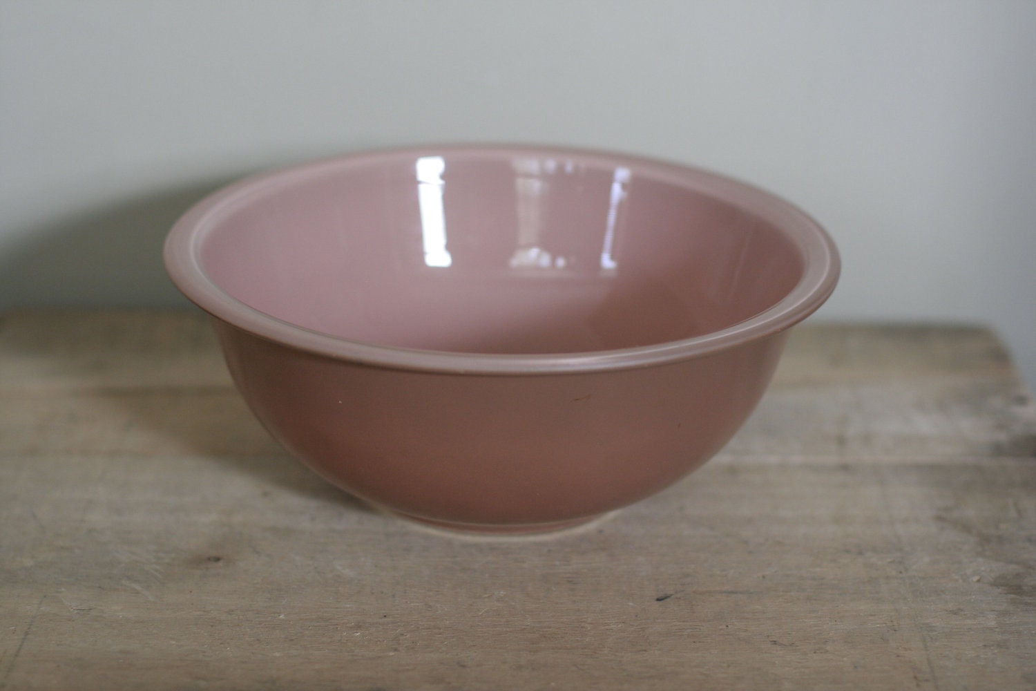 vintage pyrex clear bottom glass bowl
