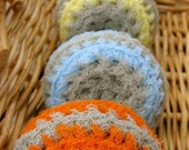 Set of 4- Gray Swirl Scrubbies