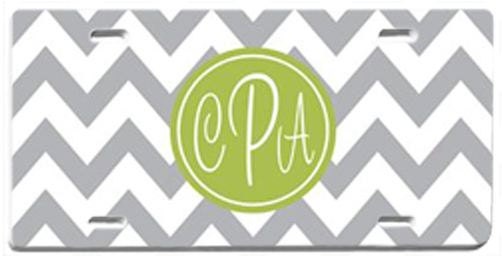 Personalized Monogrammed License Plate Car Tag