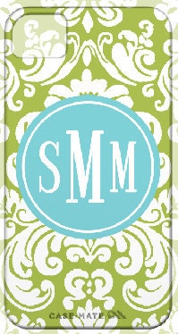 Personalized Monogram Cell Phone Cases NEW PATTERNS - iphone 5,  iphone 4/4s, 3g, ipod, Samsung