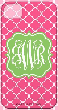 Personalized Monogram Cell Phone Cases NEW PATTERNS - iphone 5, iphone 4/4s, 3g, ipod, Samsung