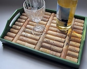 Wine Cork Tray in Sage Green