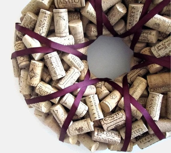 Plummy Wine Cork Wreath
