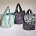 Mint Marbled Triangle Print Eco Friendly Canvas Giant Tote