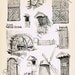 1930s PENCIL SKETCH print by Thomas P. Robinson 'Some Wood Detail', Architecture, Perfect for Framing