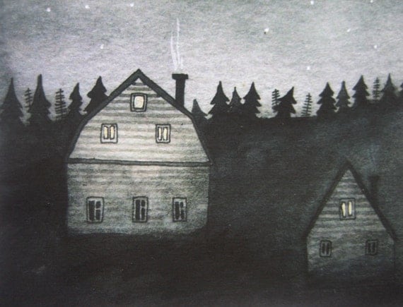 city night / country night mini print set