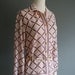 vintage 70s Pink Chains Jersey Masters of London 2 piece pleated skirt set MEDIUM