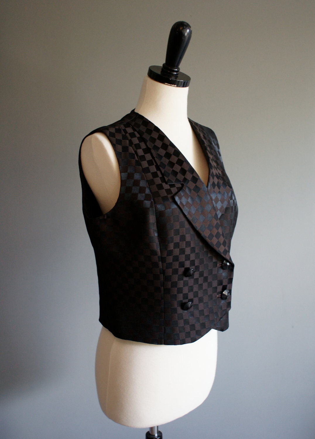 checkered waistcoat