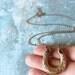 Horseshoe Necklace. Handmade Rustic Bronze Pendant. Equestrian Jewelry. Country Horse Necklace