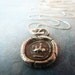 Horse. Wax Seal Necklace. Fine Silver Jewelry. Woman Cantering on the Horseback. Wax Seal Equestrian Jewelry