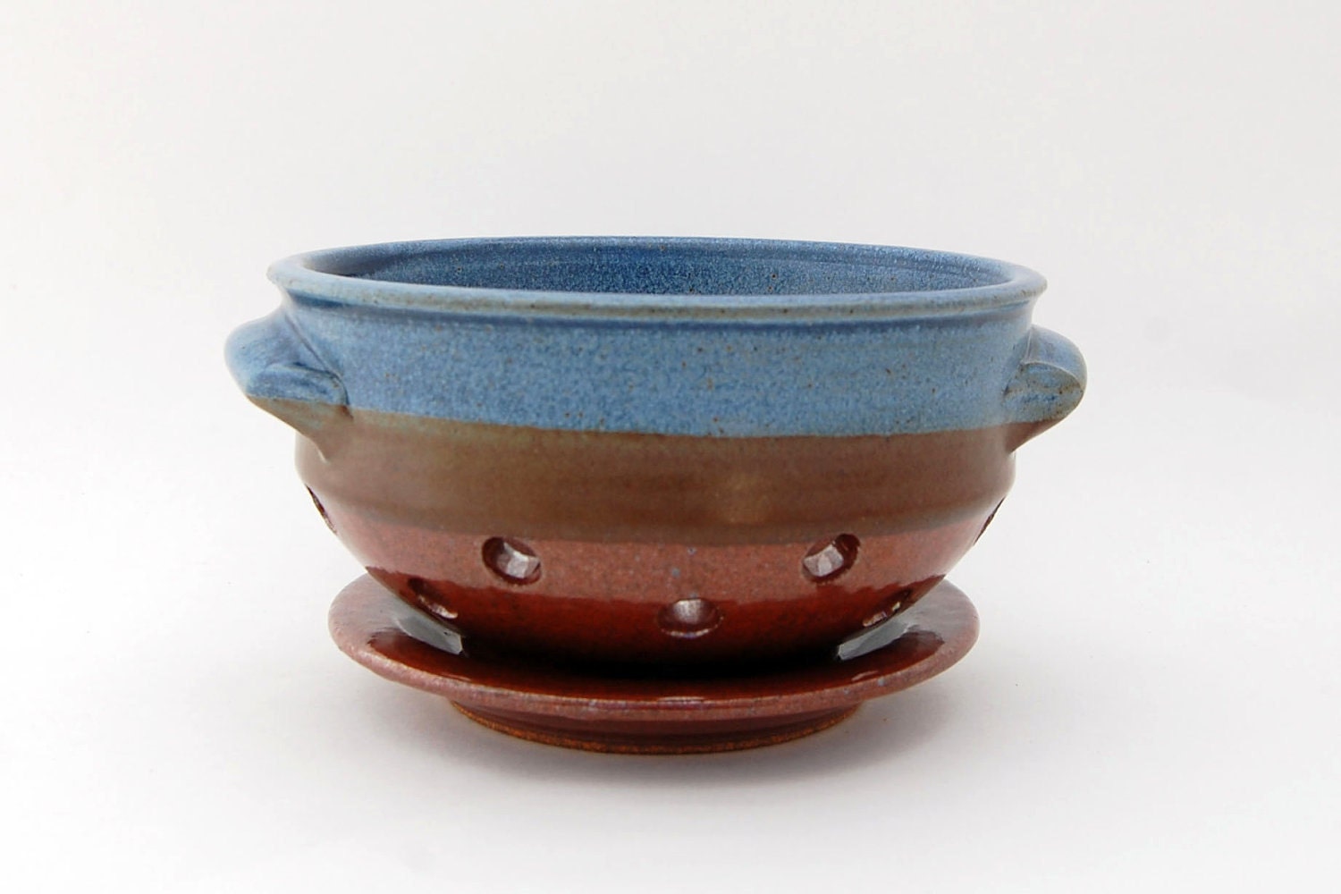 Ceramic Colander - Pottery Colander - Ceramic Berry Bowl - Pottery Berry Bowl - Wheel Thrown - SawyerCeramics