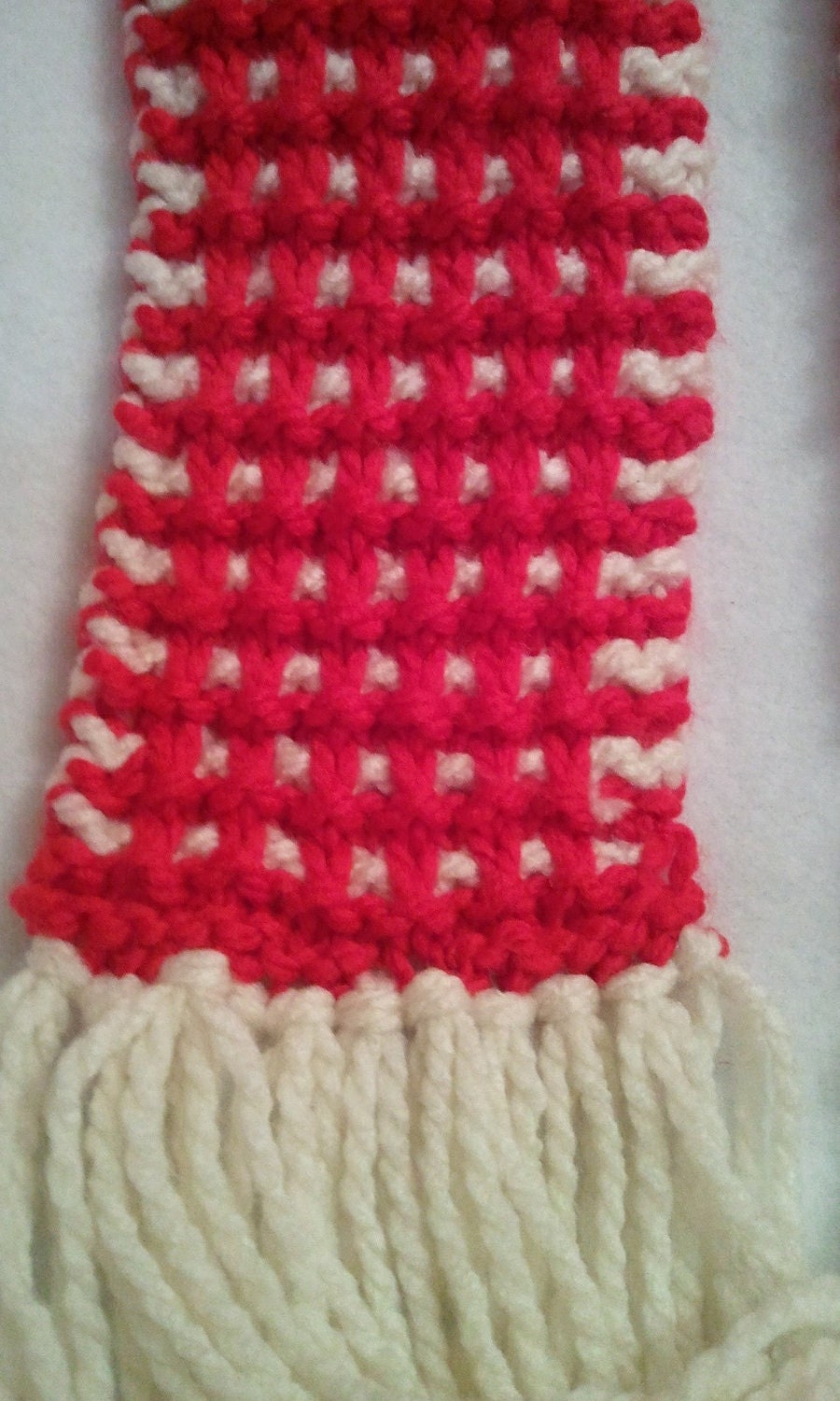 Peppermint Red and White Scarf