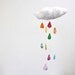 Dreamy Rainbow Cloud Mobile - Cloudy with a chance of rainbows - fabric sculpture