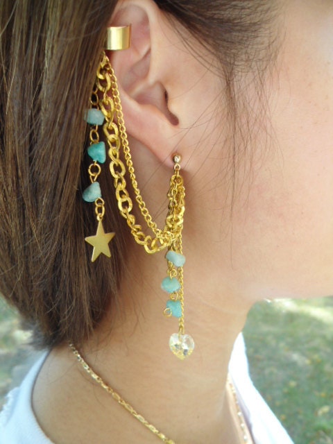 Star dust earring and cuff