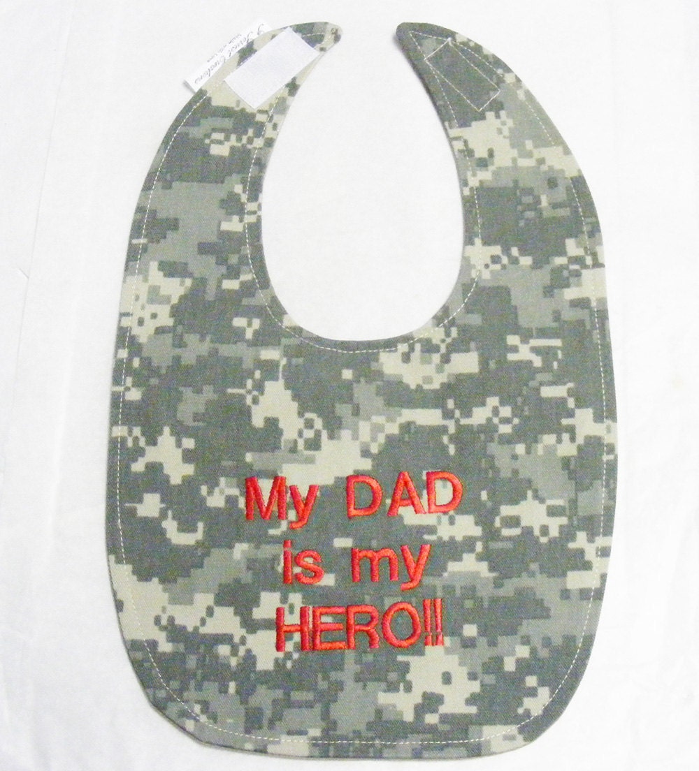 My Army Dad is my HERO -Small Baby Bib
