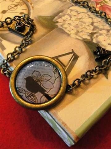 Vintage Steampunk Bird Necklace Jewelry