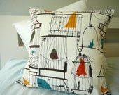 50s Birdcage - Pillow Cover