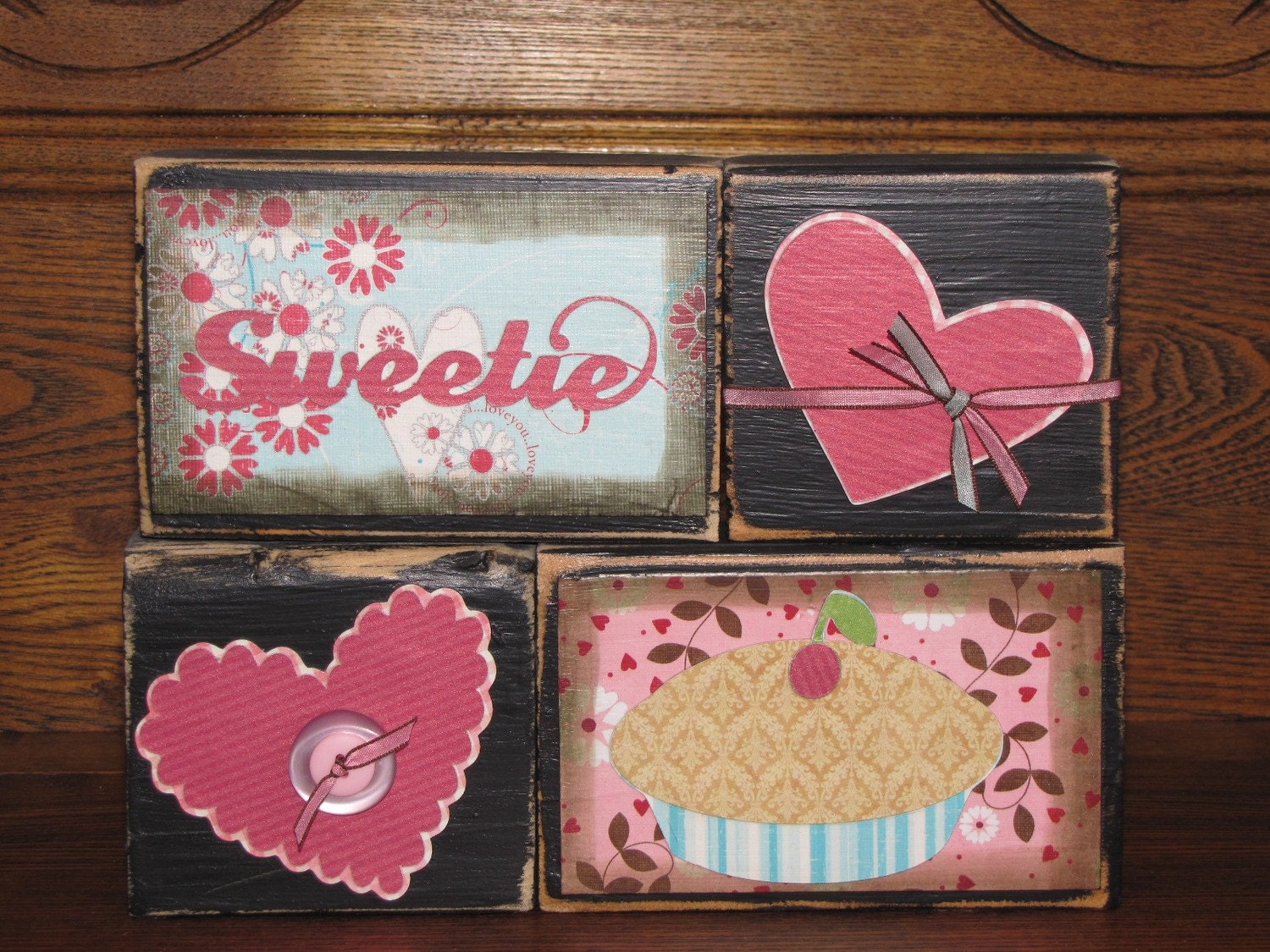 Valentines Day Decor - Sweetie Pie Valentine Sign blocks