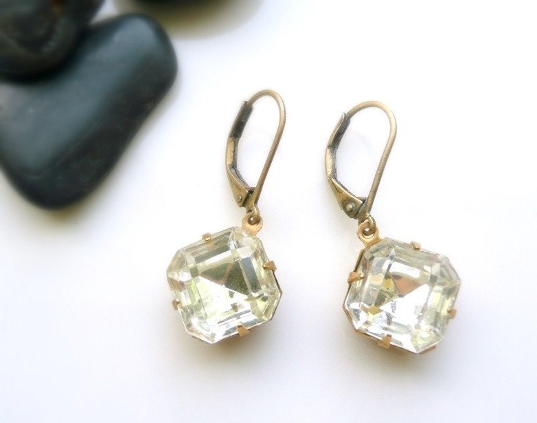 Earrings- Vintage Rhinestones Diamonds Are a Girl's Best Friend