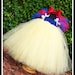 FAIREST OF ALL Snow White Inspired Babydoll Tutu Dress with Red Satin Bow Headband