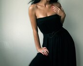 Long Maxi Skirt Black Dress - Free US Shipping - Donation to UNICEF - Item MM-DRT7200B0