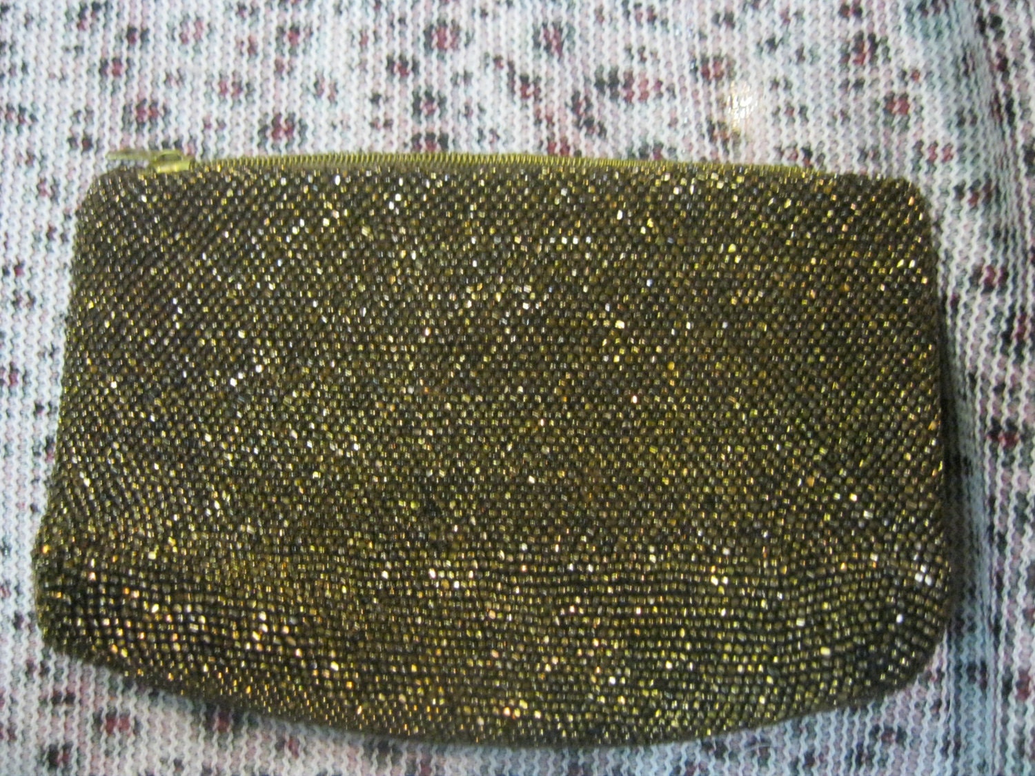 Vintage Bronze evening purse cosmetic bag