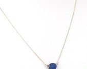 Necklace - Antique Trade Bead  - Faceted Russian Blues, 1800's