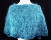 Hand Knit Shrug - Alpaca, Wool , Silk, Bamboo and Sequins