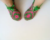 Home Slippers Valentines Day Gift Pistachio Green And Pink Square Slippers Soft Cute Baby Lime Peridot Grass
