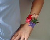 Patent Leather Bracelet with Butterflies in Colors