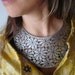 Silver Lace Leather Necklace