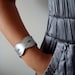 Silver Leather Braid Cuff