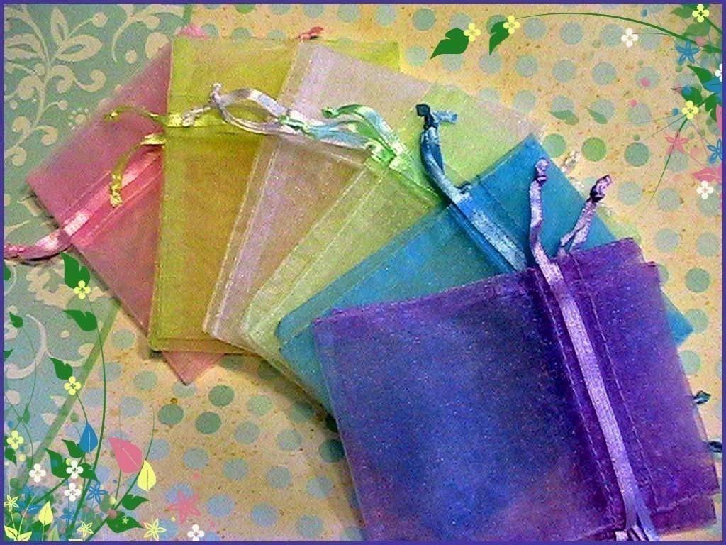 30 4x6 Sheer Rainbow Organza Bags - Great for Party/ Shower favors- Sachets