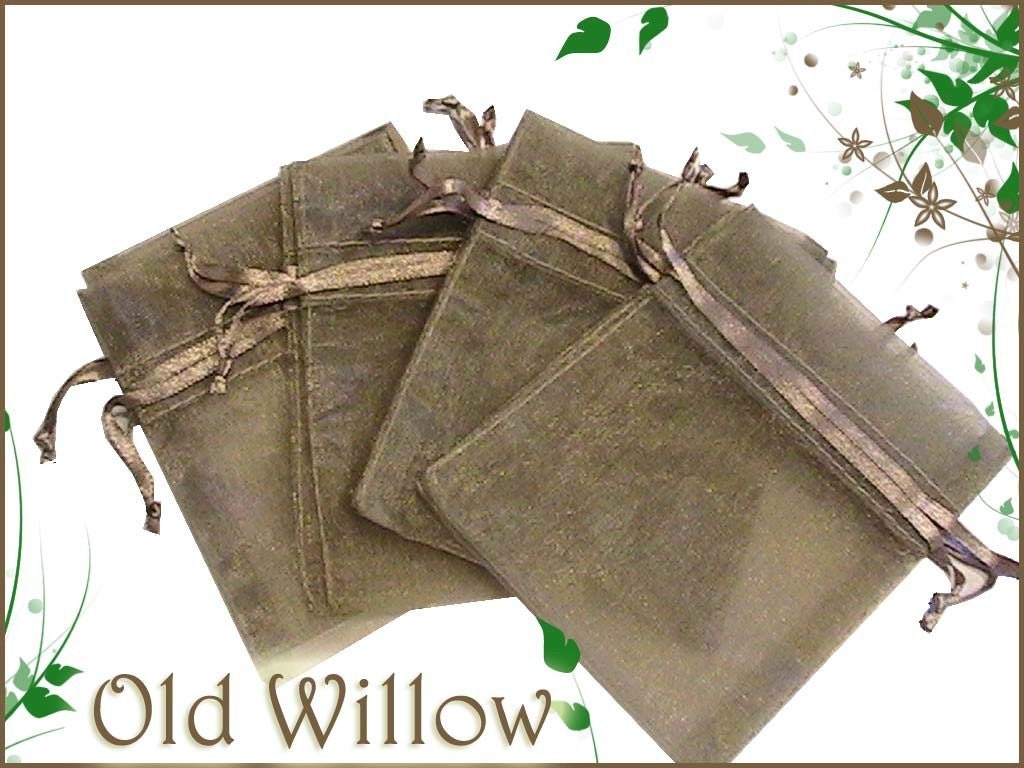 50 3x4 Sheer Old Willow Organza Bags - Great for Party/ Shower favors- Sachets