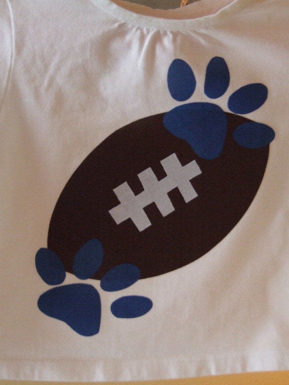 Iron On TEAM SPIRIT Appliques - Football with Ribbon