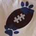 Iron On TEAM SPIRIT Appliques - Football with Ribbon
