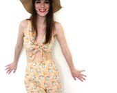 Vintage Super rare Arpeja floral print 3 pc bell bottom suit