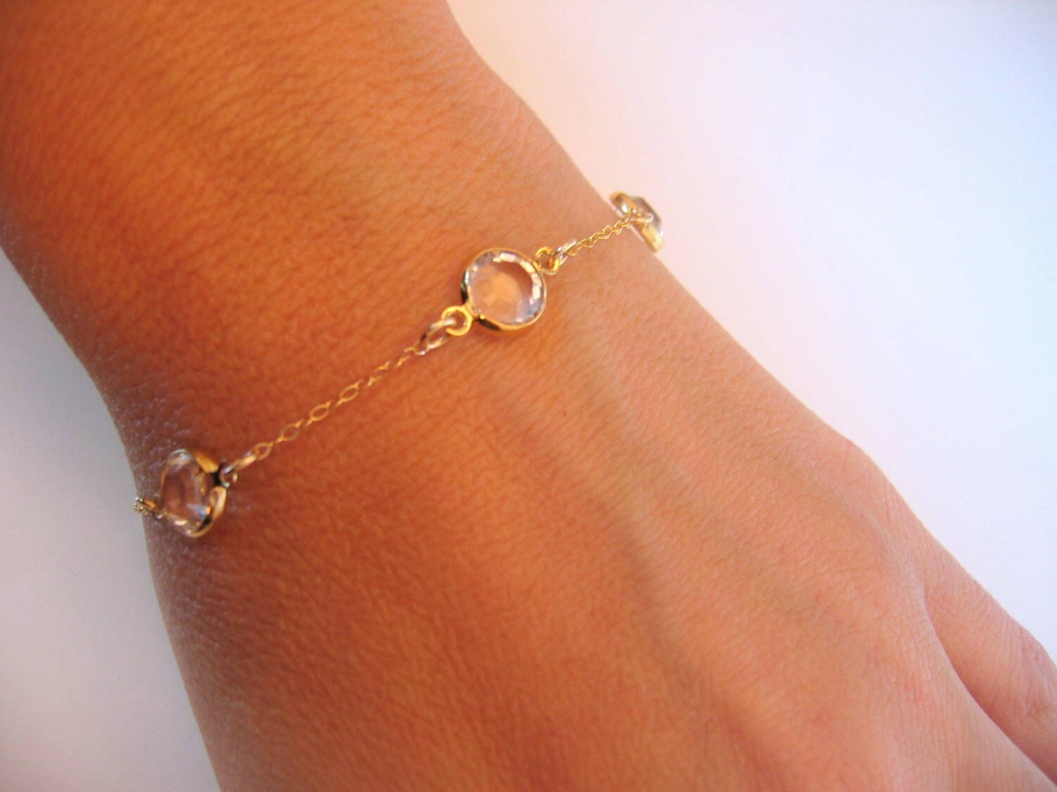 Crystal Clear Swarovski Link Bracelet